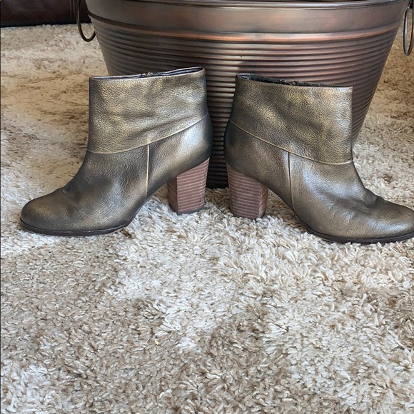 Cole Haan Shoes - Cole Haan Cassidy Bronze Metallic Ankle Boot Heel